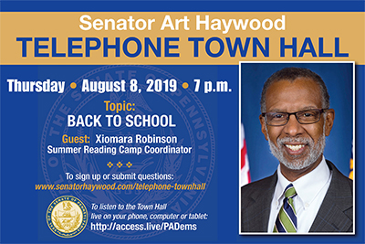 Telephone Town Hall - August 8, 2019 - Particpate Here!
