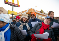 December 19, 2019: State Senator Art Haywood joined POWER to Carol for A McRaise event outside of the Chelten Avenue McDonald’s.  This was an effort to get owner Derek Giacomantonio to raise the wage of his employees to $15 an hour.