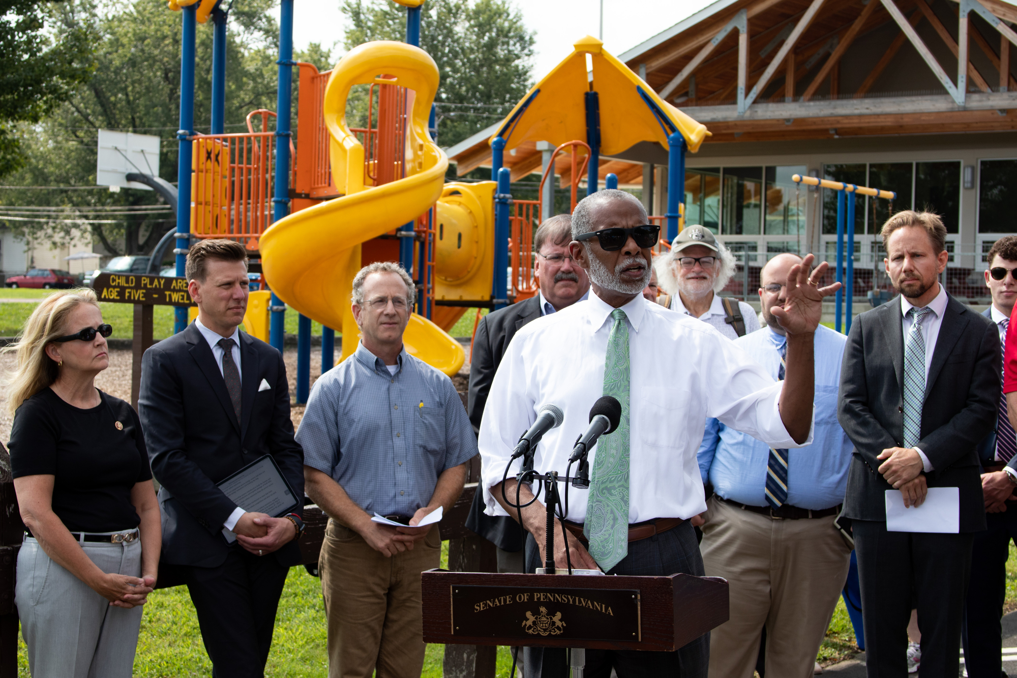 September 4, 2019: State Sen. Art Haywood  led a Clean Energy rally in Abington Township to propose a clean-energy bill that would slash carbon emissions from the electric power sector at least 90 percent by 2040.