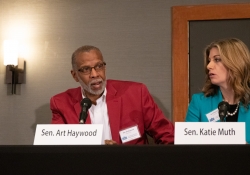 March 21, 2019: Senator Art Haywood participates in the 2019 PA Budget Summit.