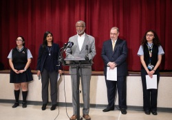 May 5, 2022: In honor of Cinco de Mayo, State Senator Art Haywood hosted a press conference to announce his legislation that provides Pennsylvania agencies with the ability to use diacritical marks on names on all Commonwealth-issued documents, such as driver's licenses, by July 1, 2024.