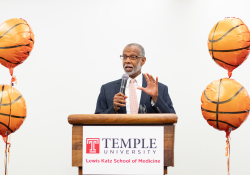 Julio 8, 2019: Senator Haywood joins Will Parks, Darnell Artis, Philadelphia CeaseFire, The Regular Fellows Foundation, Philadelphia Parks and Recreation, and Elder Harrison for the announcement of Ahead of the Game a basketball league being implemented to combat community violence in Northwest Philadelphia.