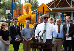 September 4, 2019: State Sen. Art Haywood  led a Clean Energy rally in Abington Township to propose a clean-energy bill that would slash carbon emissions from the electric power sector at least 90 percent by 2040.