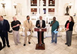 June 24, 2019: Health and Human Services Committee Democratic Chairman State Senator Art Haywood joined members of the PA General Assembly and statewide advocates to fight to protect the General Assistance program. House Bill 33, which is now in the Senate for consideration, would eliminate the program which provides cash assistance to those who are in urgent need.