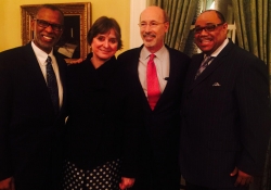 February 24, 2015: My Chief of Staff, Dwight Lewis, and I joined Governor Tom Wolf and First Lady Frances Wolf to celebrate Black History Month at the Governor's Mansion.