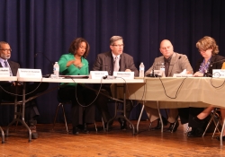 February 11, 2016: Sen. Haywood joins Sen. Hughes for a hearing on crumbling school infrastructure at Edmonds Elementary School.