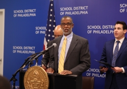 February 5, 2015: Speaking at the School District of Philadelphia building about my Shale for Our Future proposal