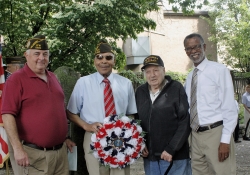 May 30, 2016: Senator Haywood takes part in Memorial Day commemoration event with VFW 5205 in Chesnut Hill (Photo: Sue Ann Rybak)
