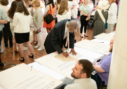 June 24, 2019: Senator Art Haywood joins colleagues in marking the 100th Anniversary of Women’s Suffrage.