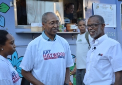 September 17, 2015: Speaking with Volunteers at the Mt. Airy Street Fare