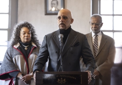 February 22, 2024:  Senator Art Haywood hosted a press conference to release a follow-up report to his 2023 State of Black PA Report.  Senator Haywood was joined by Senator Vincent Hughes (D-7), Philadelphia City Councilmember Cindy Bass, Philadelphia NAACP Branch President Catherine Hicks, Urban League of Philadelphia President and CEO Dr. Darrien Anderson, and Anthony Luker- representing the Governor Shapiro administration.