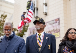 November 9, 2018: In honor of Veterans Day, Senator Haywood held a ceremony to raise the flag at Lonnie Young Recreation Center and to pay tribute to our veterans.