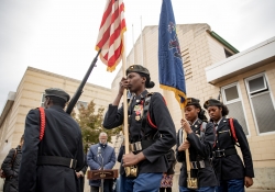 November 9, 2018: In honor of Veterans Day, Senator Haywood held a ceremony to raise the flag at Lonnie Young Recreation Center and to pay tribute to our veterans.