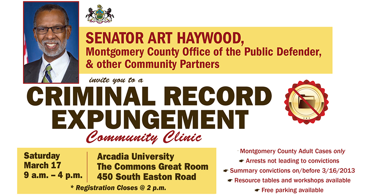 Senator Haywood to Host Expungement Clinic with Community Partners