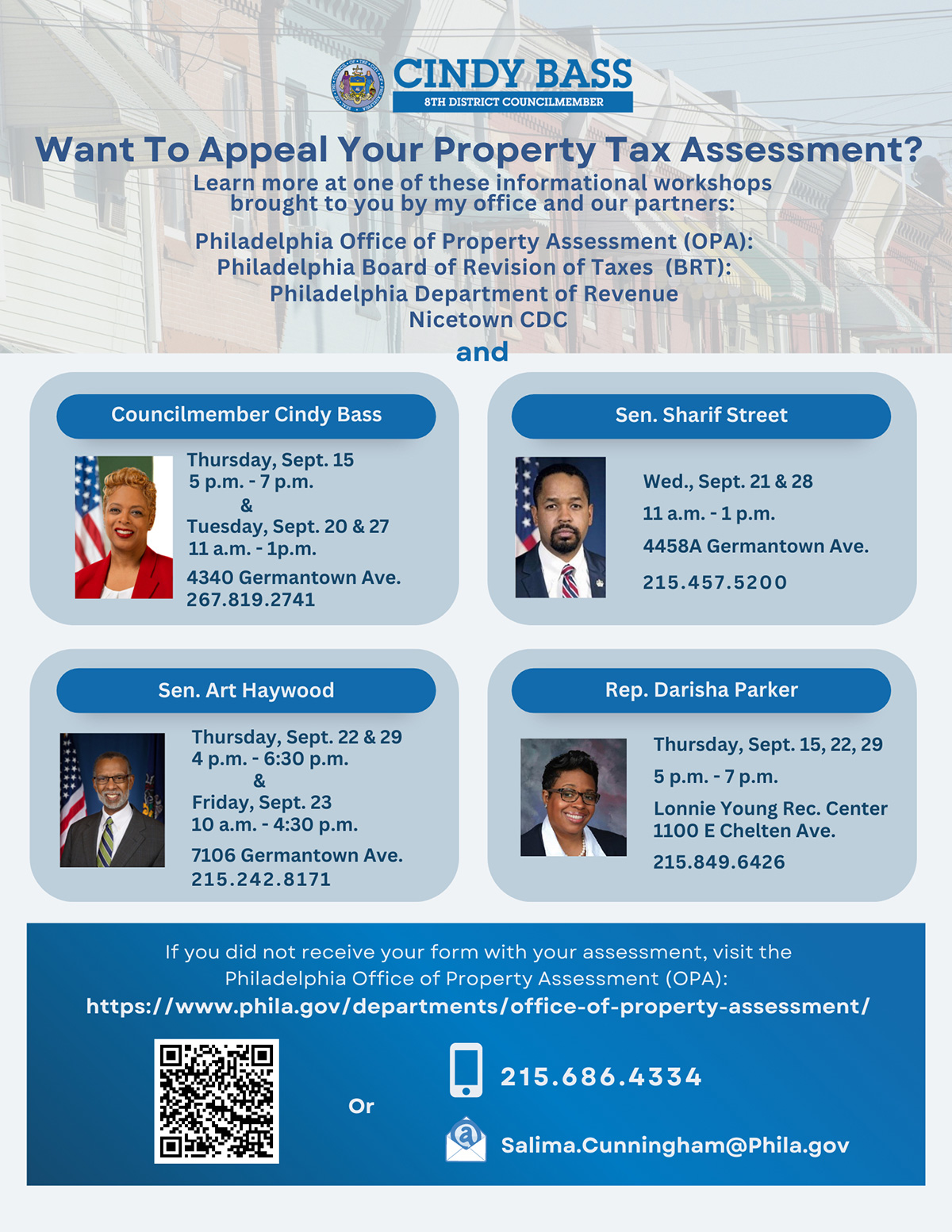 Property Tax Assessment Informational Workshops
