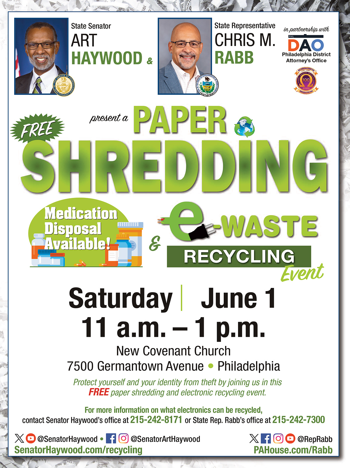 Free Paper Shredding &amp; E-Waste Recycling Event - June 1, 2024